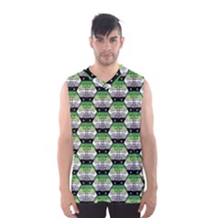 Hackers Town Void Mantis Hexagon Aromantic Pride Flag Men s Basketball Tank Top by WetdryvacsLair