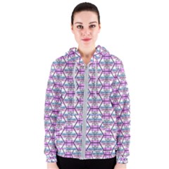 Hackers Town Void Mantis Hexagon Bigender Pride Flag Women s Zipper Hoodie by WetdryvacsLair