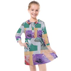 Order In Chaos Kids  Quarter Sleeve Shirt Dress by Hayleyboop