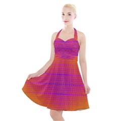 Destiny Sunrise Halter Party Swing Dress  by Thespacecampers