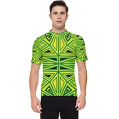 Abstract Pattern Geometric Backgrounds Men s Short Sleeve Rash Guard by Eskimos