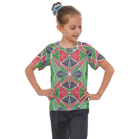 Abstract Pattern Geometric Backgrounds  Kids  Mesh Piece Tee by Eskimos