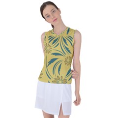 Folk Flowers Print Floral Pattern Ethnic Art Women s Sleeveless Sports Top by Eskimos