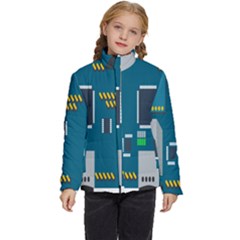 Amphisbaena Two Platform Dtn Node Vector File Kids  Puffer Bubble Jacket Coat by Sapixe