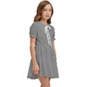 Small Soot Black and White Handpainted Houndstooth Check Watercolor Pattern Kids  Sweet Collar Dress View2