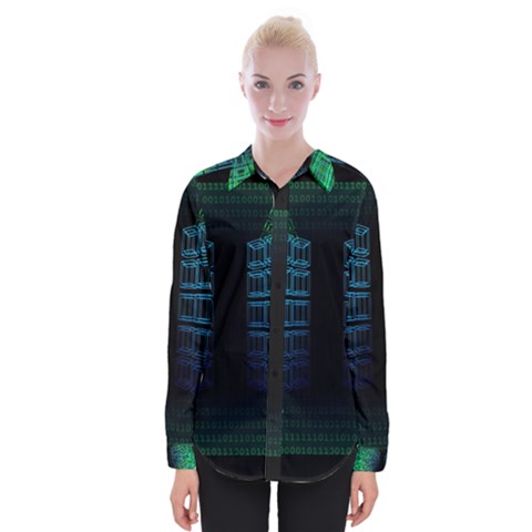 Technology-artificial-intelligence Womens Long Sleeve Shirt by Jancukart