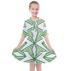 Abstract Pattern Geometric Backgrounds Kids  All Frills Chiffon Dress by Eskimos