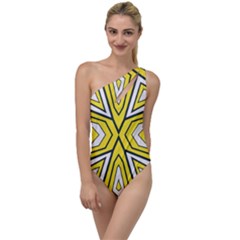 Abstract Pattern Geometric Backgrounds  To One Side Swimsuit by Eskimos