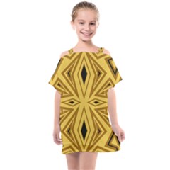 Abstract Pattern Geometric Backgrounds Kids  One Piece Chiffon Dress by Eskimos