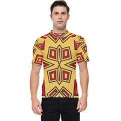 Abstract Pattern Geometric Backgrounds Men s Short Sleeve Rash Guard by Eskimos