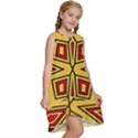 Abstract pattern geometric backgrounds Kids  Frill Swing Dress View3