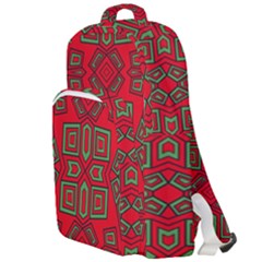 Abstract Pattern Geometric Backgrounds Double Compartment Backpack by Eskimos