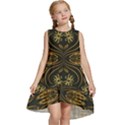 Folk flowers print Floral pattern Ethnic art Kids  Frill Swing Dress View1