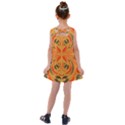 Folk flowers print Floral pattern Ethnic art Kids  Cross Back Dress View2