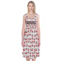 Spanish Love Phrase Motif Pattern Midi Sleeveless Dress View1