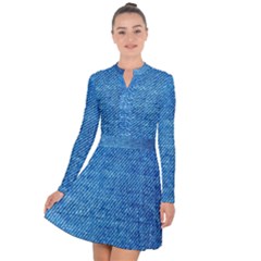 Jeans Blue  Long Sleeve Panel Dress by artworkshop