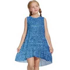 Jeans Blue  Kids  Frill Swing Dress by artworkshop