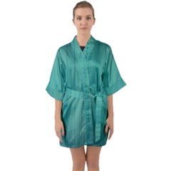 Green Surface  Half Sleeve Satin Kimono  by artworkshop