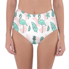 Art Geometric Reversible High-waist Bikini Bottoms