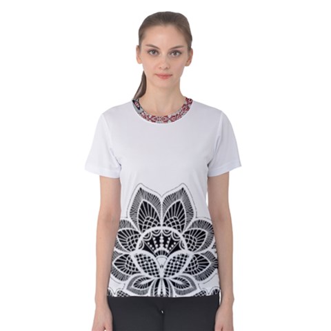 Im Fourth Dimension Black White Women s Cotton Tee by imanmulyana