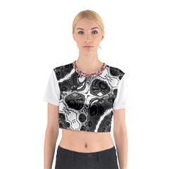 Im Fourth Dimension Black White 4 Cotton Crop Top by imanmulyana