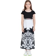 Im Fourth Dimension Black White 6 Kids  Flared Maxi Skirt by imanmulyana