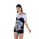 IM Fourth Dimension Black White 6 Asymmetrical Short Sleeve Sports Tee View2