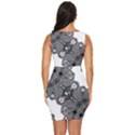 IM Fourth Dimension Black White 8 Draped Bodycon Dress View4