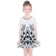 Im Fourth Dimension Black White 10 Kids  Simple Cotton Dress by imanmulyana