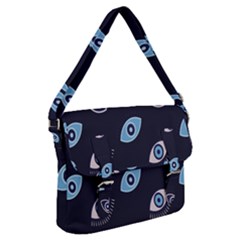 Eyes Evil Eye Blue Pattern Design Buckle Messenger Bag by artworkshop