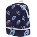 Eyes Evil Eye Blue Pattern Design Zip Bottom Backpack View1