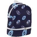 Eyes Evil Eye Blue Pattern Design Zip Bottom Backpack View2