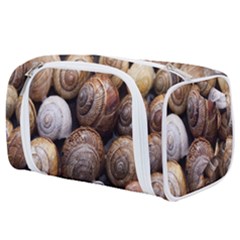 Snail Shells Pattern Arianta Arbustorum Toiletries Pouch by artworkshop