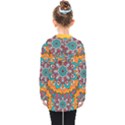 Mandala Spirit Kids  Double Breasted Button Coat View2