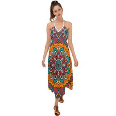 Mandala Spirit Halter Tie Back Dress  by zappwaits