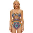 Mandala Spirit Knot Front One-Piece Swimsuit View1