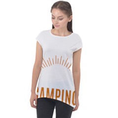 I Love Camping Cap Sleeve High Low Top by PFashionArt