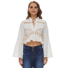 I Love Camping Boho Long Bell Sleeve Top by PFashionArt