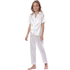 Tropical Love Kids  Satin Short Sleeve Pajamas Set by designsbymallika