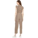 Background-wood Pattern Women s Frill Top Chiffon Jumpsuit View2