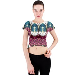 Im Fourth Dimension Colour 14 Crew Neck Crop Top by imanmulyana