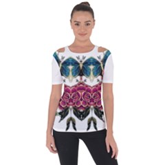 Im Fourth Dimension Colour 14 Shoulder Cut Out Short Sleeve Top by imanmulyana