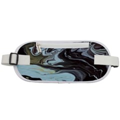 Abstract Painting Black Rounded Waist Pouch by nateshop