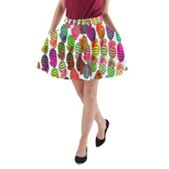 Watermelon A-line Pocket Skirt by nateshop