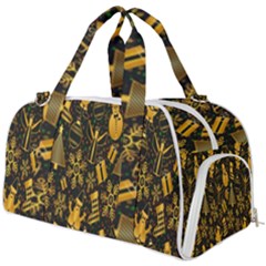 Christmas Gold Burner Gym Duffel Bag by nateshop