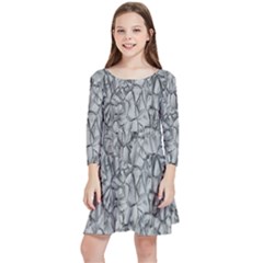 Comb Kids  Quarter Sleeve Skater Dress by nateshop