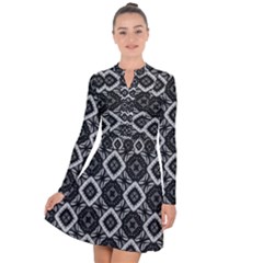 Digital Long Sleeve Panel Dress by nateshop