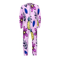 Flowers Purple Onepiece Jumpsuit (kids) by nateshop