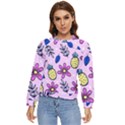 Flowers purple Women s Long Sleeve Raglan Tee View1