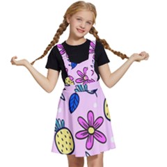 Flowers Purple Kids  Apron Dress by nateshop